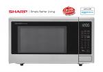 1.1 cu. ft. 1000W Sharp Stainless Steel Smart Carousel Countertop Microwave Oven